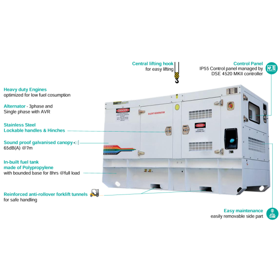 مولد كهرباء كاتم 27 كيلو ديزل TPK 27  ياباني -كوبوتا