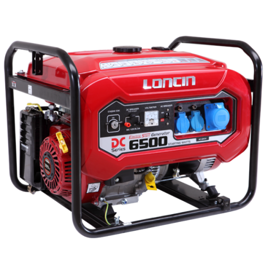  GASOLINE GENERATOR  5.5 kW LC6500DCS- Loncin -Handle