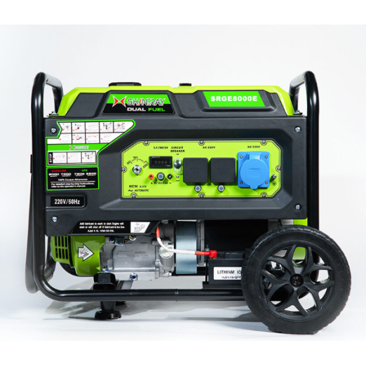 مولد غاز وبنزين8كيلو  -شاينيري -  SRGE8000E   سلف