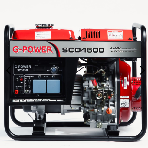 مولد كهرباء 4.5 كيلو واط ديزل جي باور SCD4500 - سلف